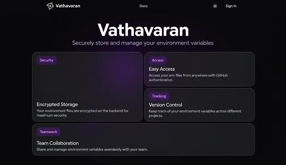 Varte, dark theme